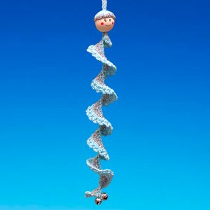 Guirlande bleu ciel et argent aux 3 grelots