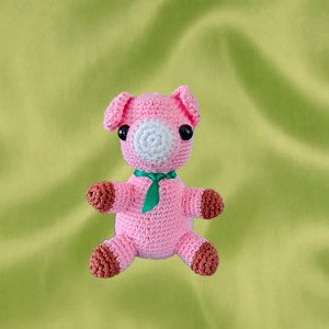 Petit cochon rose au crochet