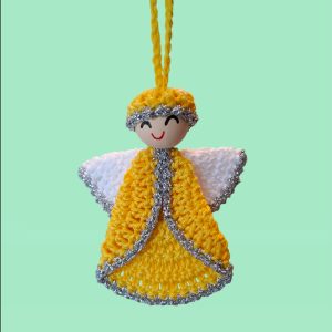 Petit ange jaune et argent