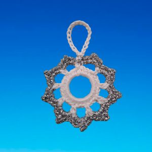 Flocon de neige argent et blanc