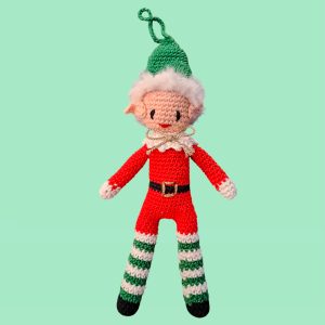Lutin au crochet avec bonnet vert