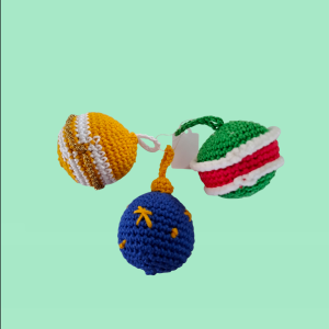 Lot de 3 boules de Noël au crochet